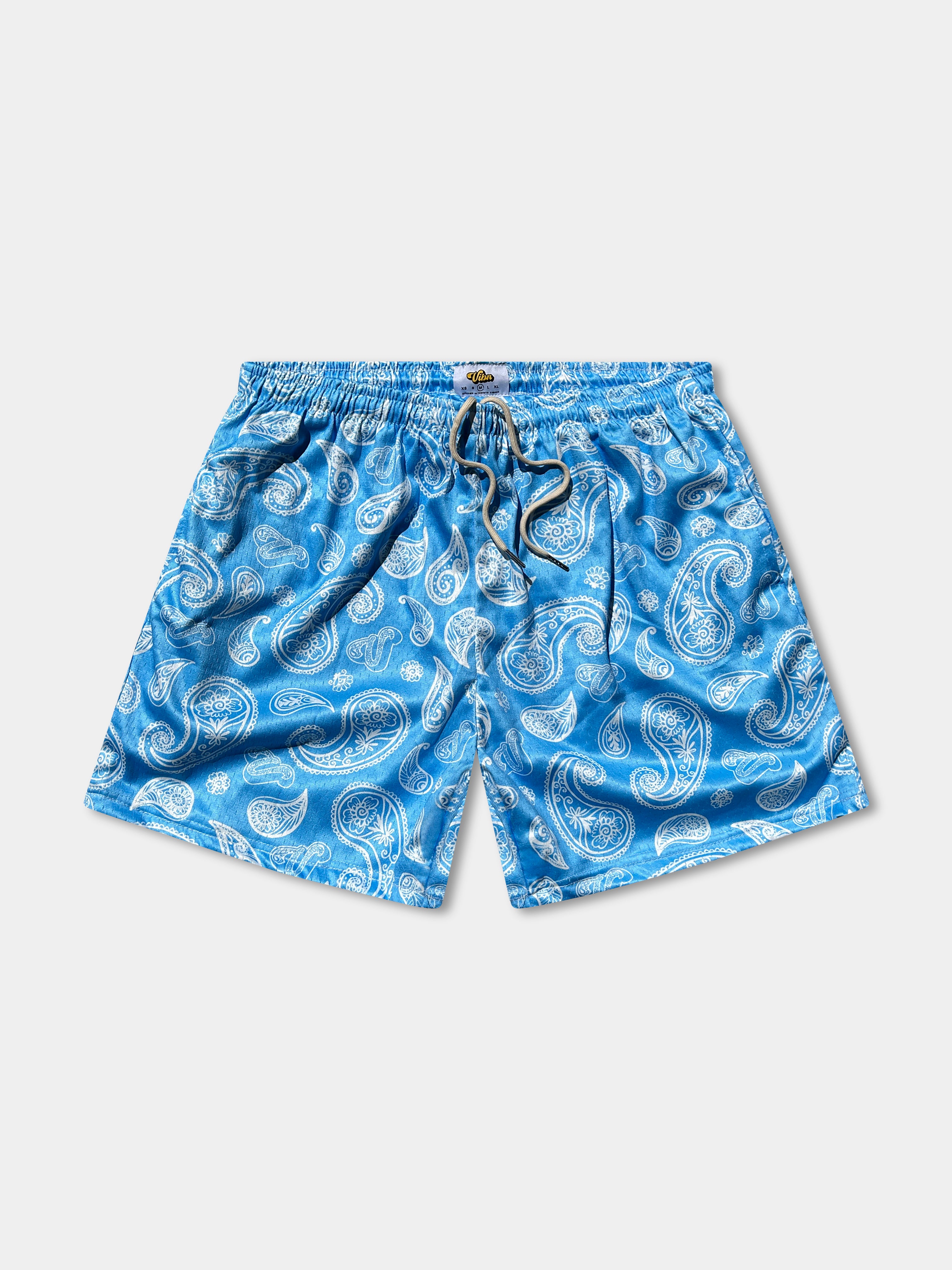 Vibn Paisley Heavyweight Mesh Shorts