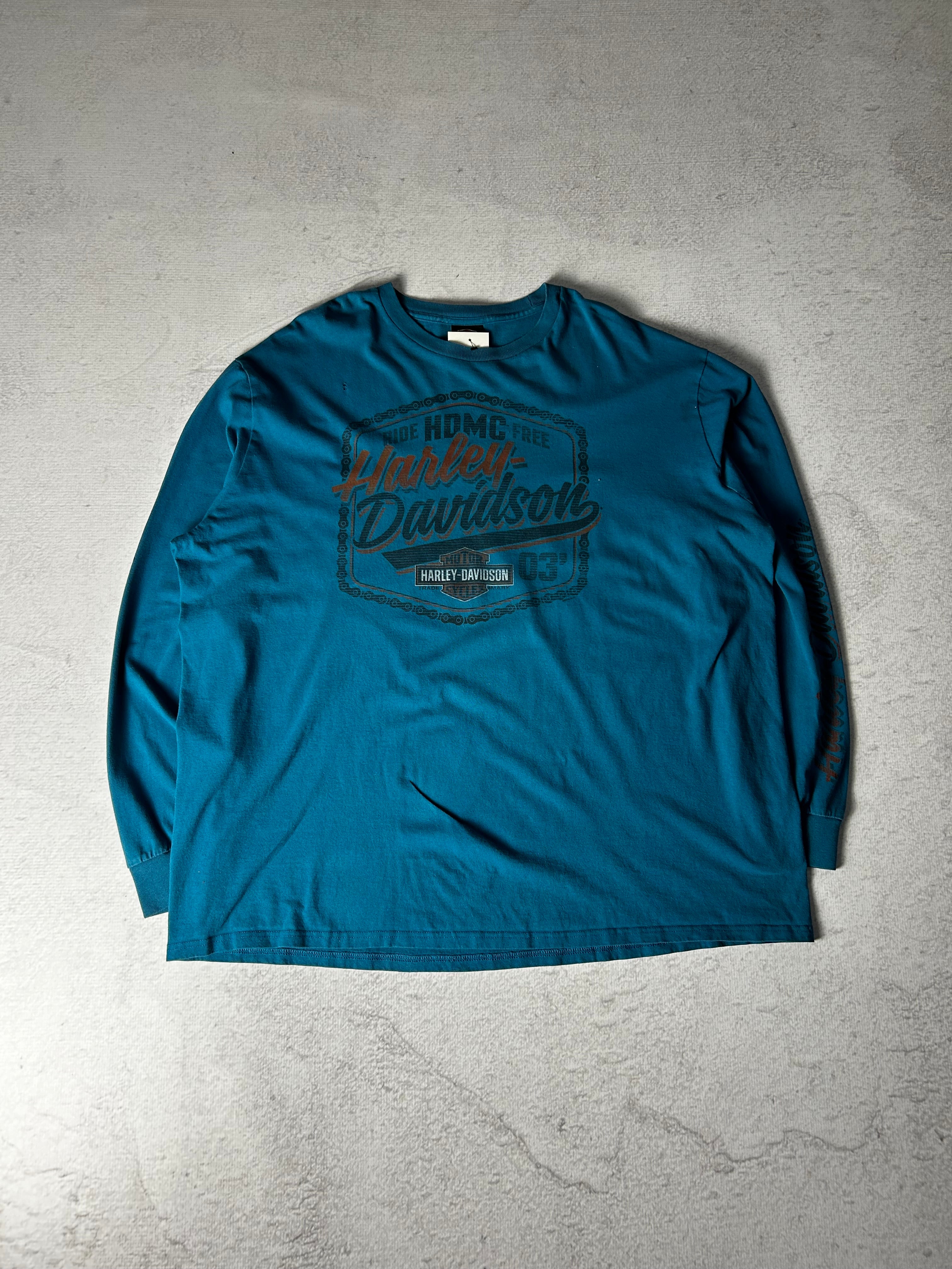 Vintage Harley Davidson Long-Sleeve T-Shirt - Men's 3XL