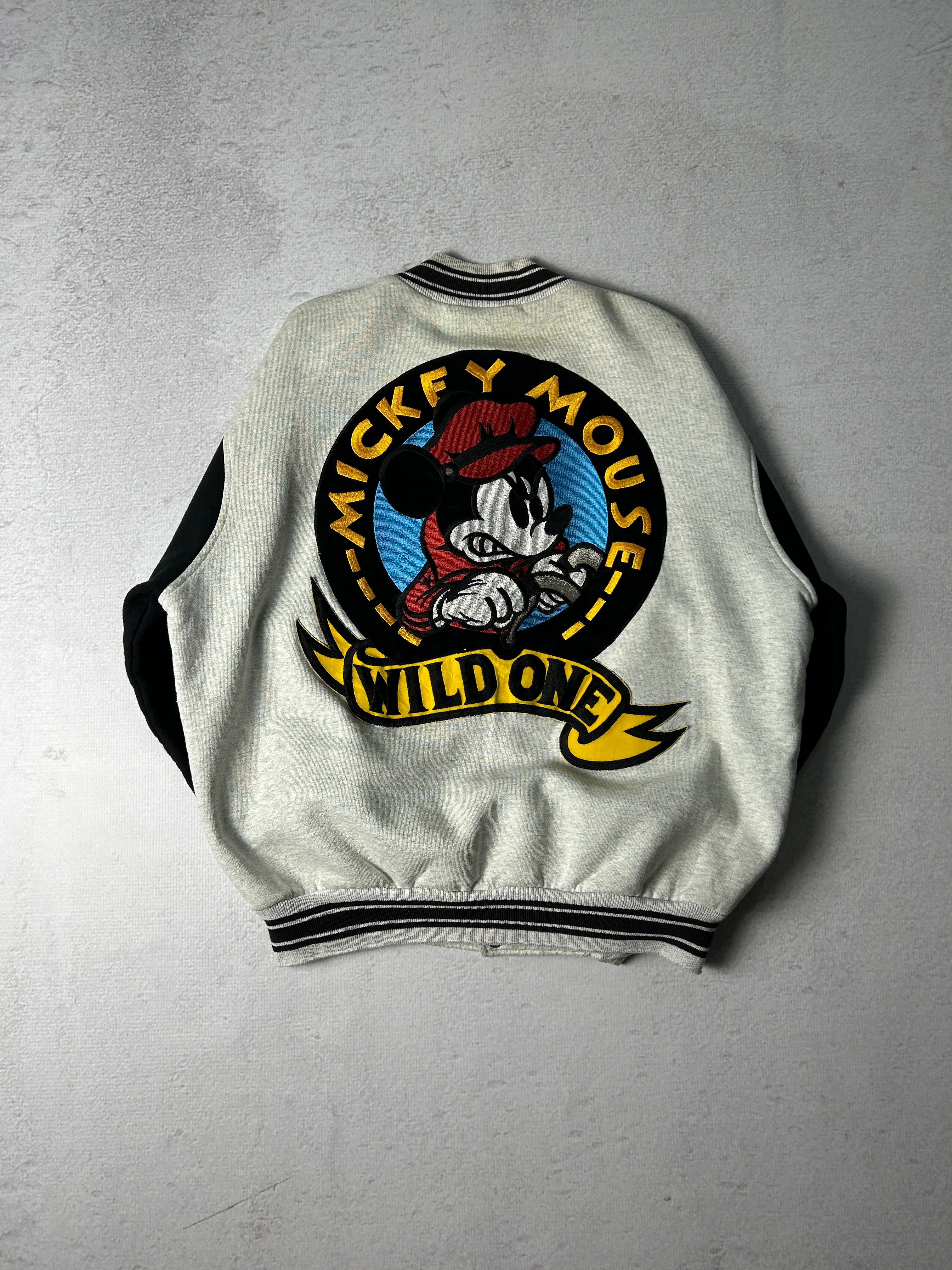 Vintage Disney Mickey Mouse Wild One Varsity Jacket - Men's Large