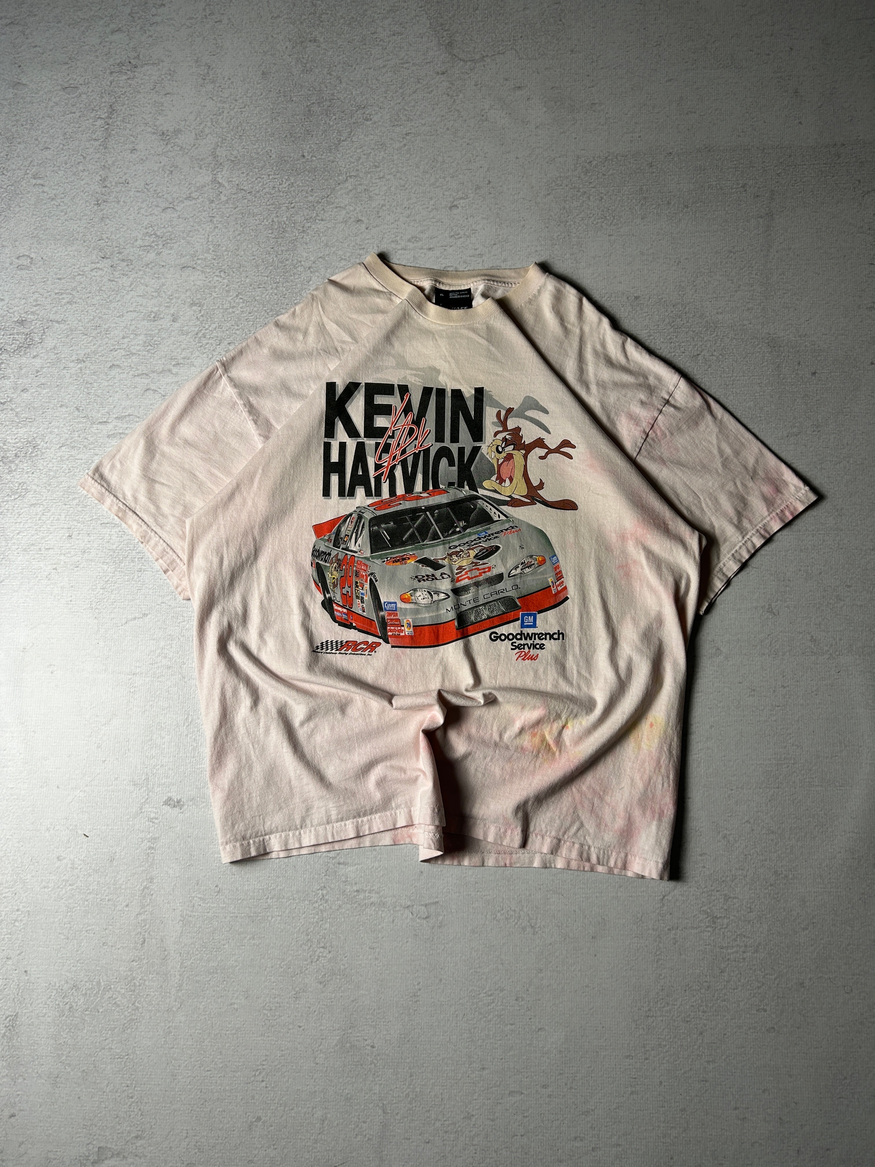 Vintage 90s Nascar Kevin Harvick Taz T-Shirt - Men's XL