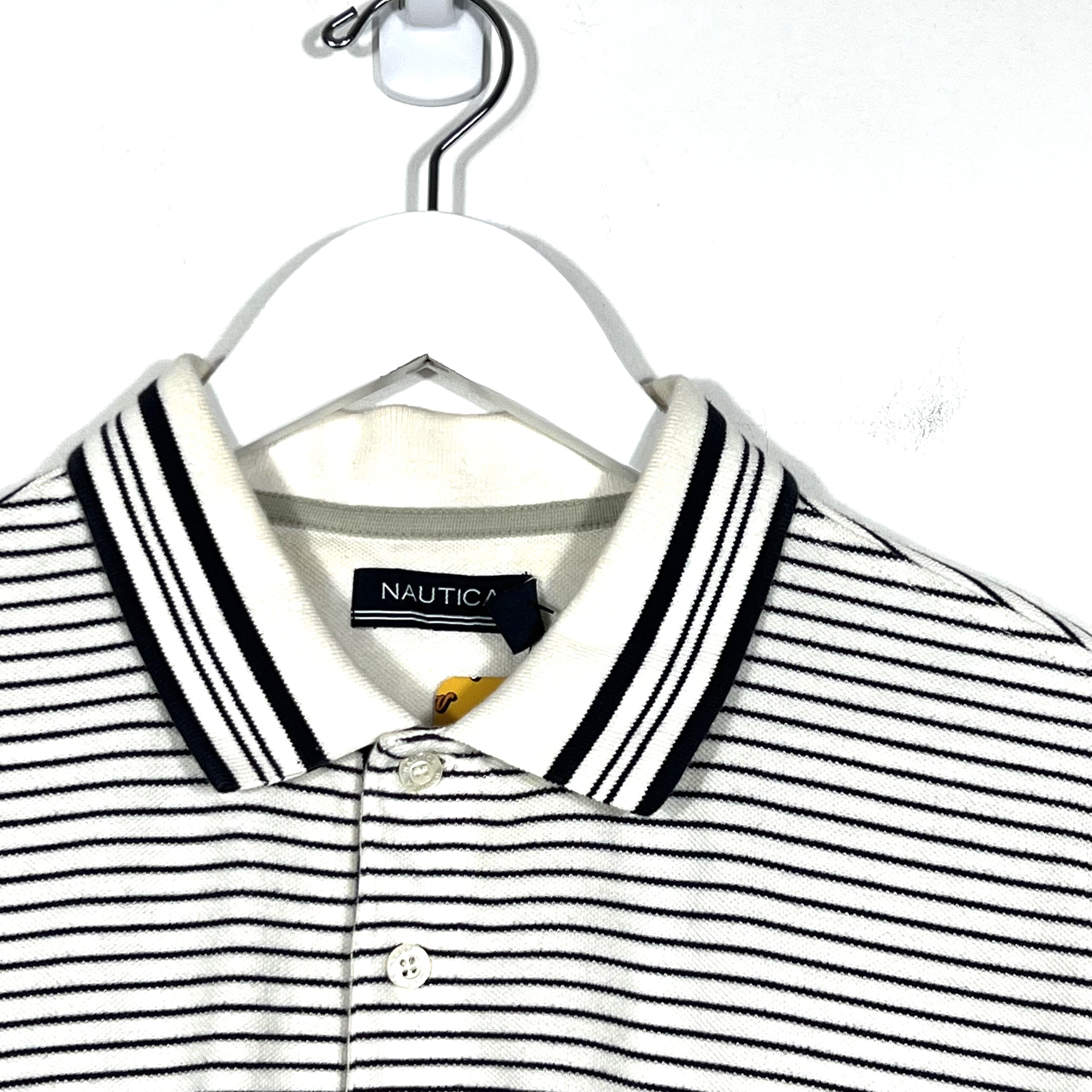Nautica Striped Rugby Polo Shirt - Men's Large